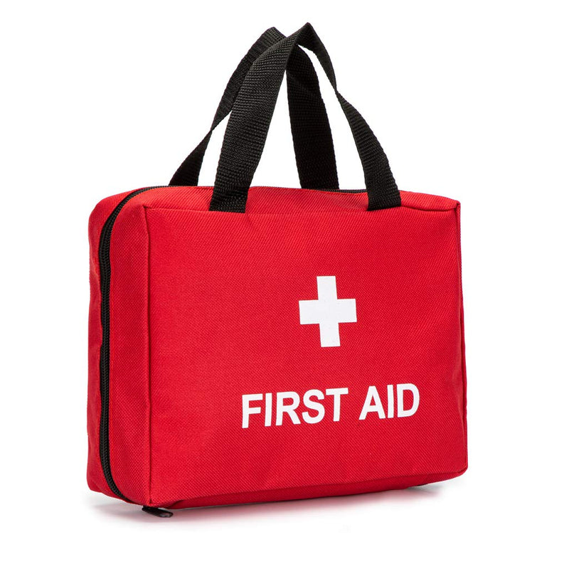 Jipemtra Red First Aid Bag Empty Travel Rescue Pouch First Responder Storage Medicine Emergency Bag for Car Home Office Kitchen Sport Outdoors (Red) - NewNest Australia