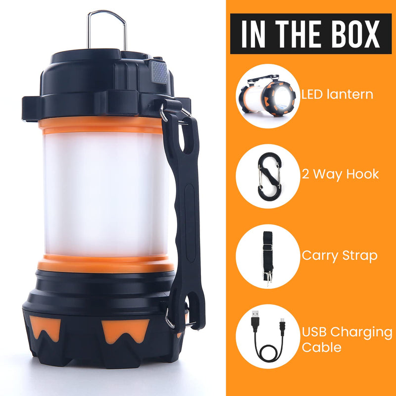 AYL LED Camping Lantern Rechargeable, Super Bright Lantern Flashlight and 360 Degree Illumination, Power Bank, IPX4 Waterproof for Hurricane Emergency Survival, Power Outages, Hiking, Home, Tent Light 1000 Lumens 1 - NewNest Australia