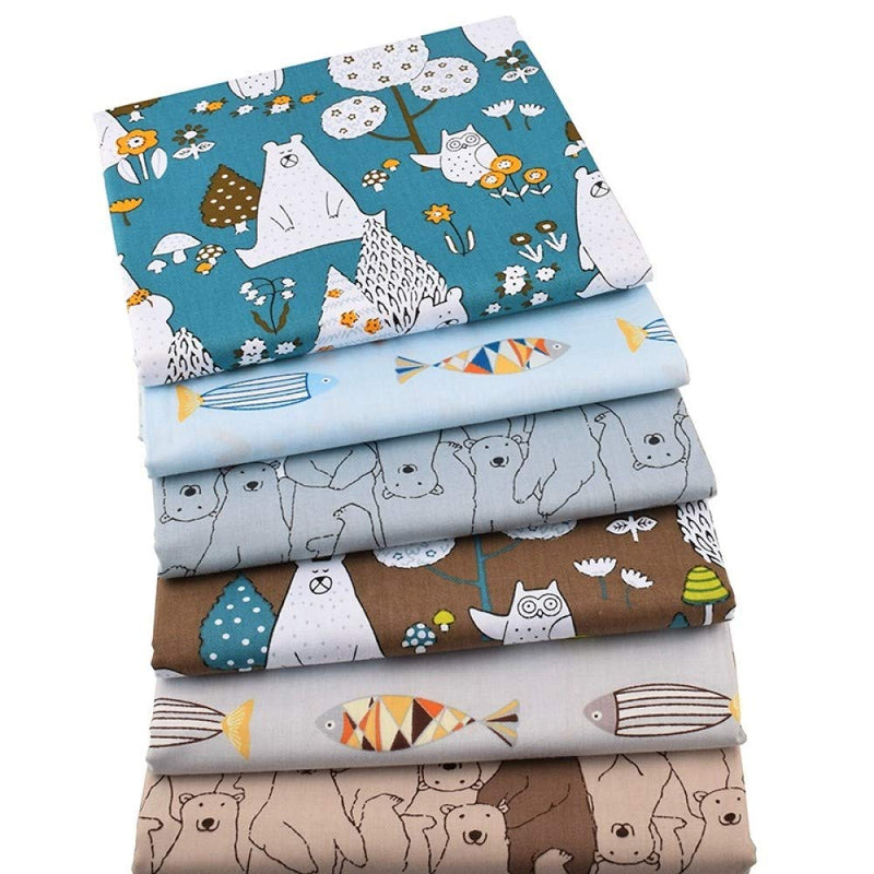 Aubliss 50pcs 100% Cotton Fabric Bundle 9.84" x 9.84" (25cm x 25cm) PreCut Fat Squares Sheets Printed Floral Sewing Supplies for Patchwork Sewing DIY Crafting Quilting Fabric 50pcs-floral - NewNest Australia