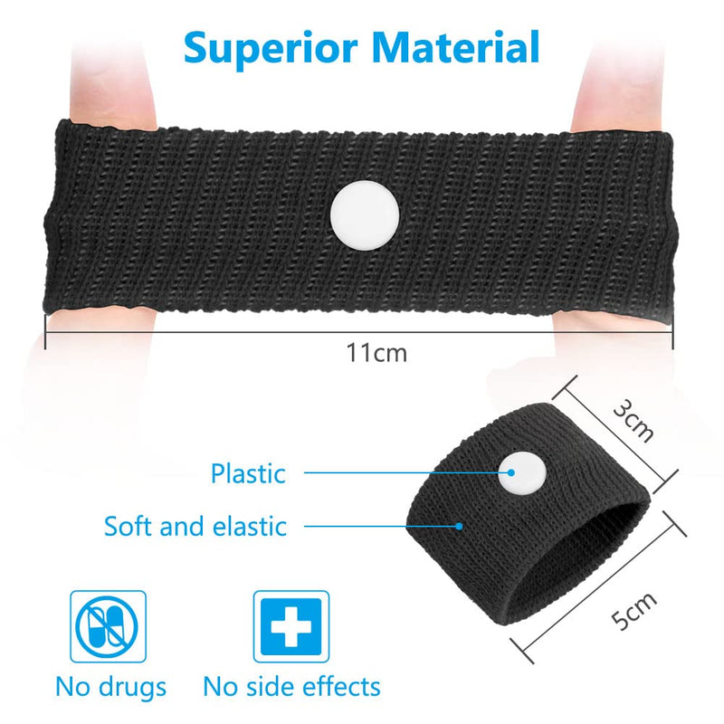 Acwoo Acupressure Bracelet, 4 Pairs Acupressure Band Anti-Nausea Wristbands For Adults And Children, Acupressure Bracelets For Pregnancy Nausea, Seasickness, Travel Sickness - NewNest Australia