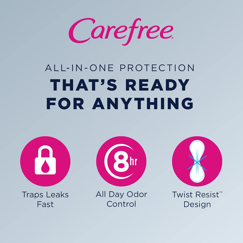 Care Free Acti-Fresh Body Shaped Regular Pantiliners, Fresh Scented, 54 Count (Pack of 1) , Package may vary - NewNest Australia