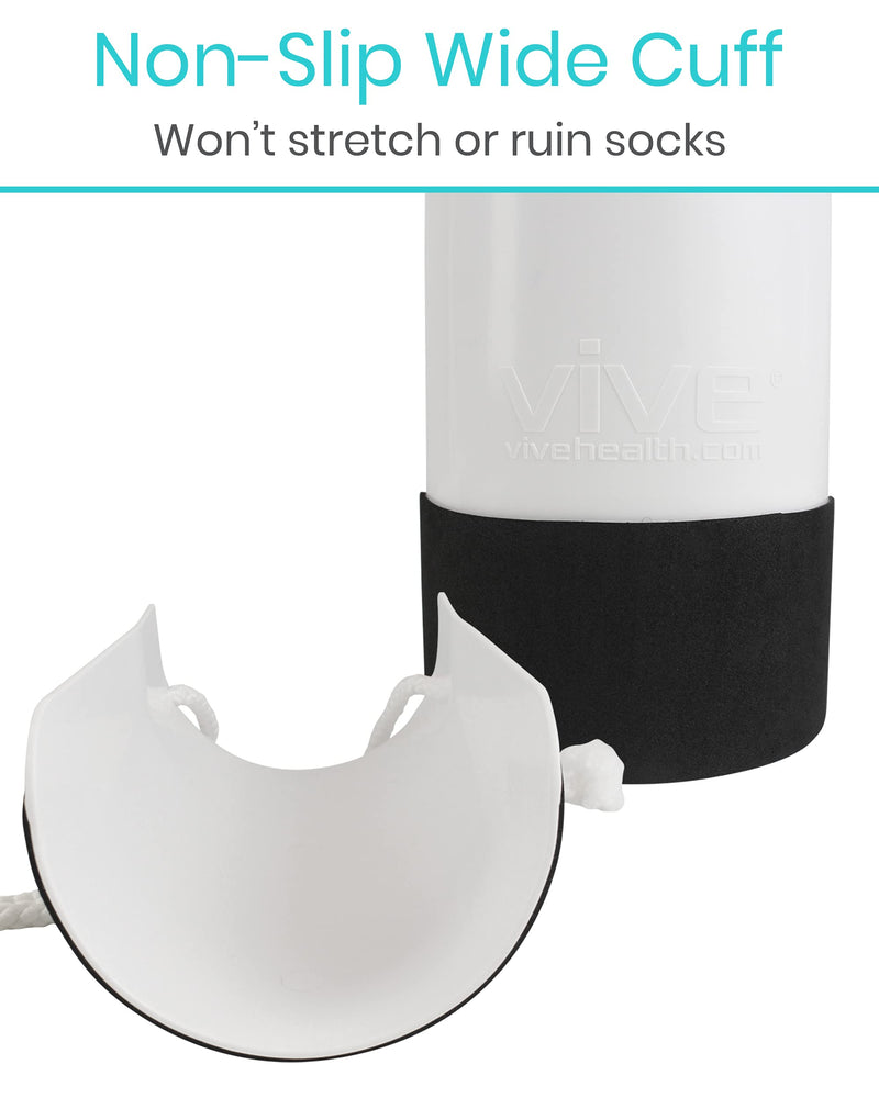 Vive Sock Aid - Easy On and Off Stocking Slider - Donner Pulling Assist Device - Sock Helper Aide Tool - Puller for Elderly, Senior, Pregnant, Diabetics - Pull Up Assistance Help 1 Count (Pack of 1) - NewNest Australia