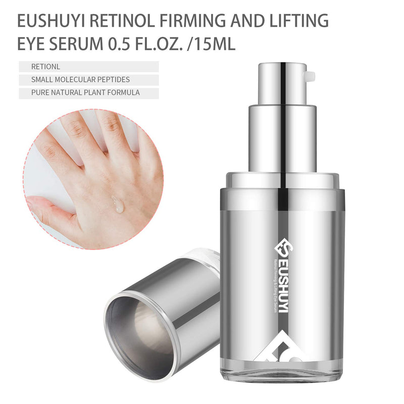 Retinol Eye Serum,Short Peptides,Hyaluronic Acid,EUSHUYI,Eye Essence,Eye Cream,Eye Treatment,Various Plant Extracts, Anti-aging, Reduce Wrinkles,Crows’ Feet,Fine Lines,15ML - NewNest Australia