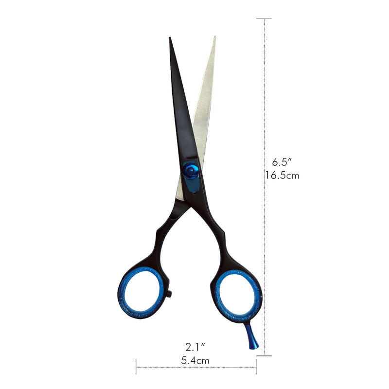 KINZIO Hairdressing Scissors, Japanese Scissors Stainless Steel Salon Scissors Finely Adjustable Tension Screw Hair Cutting Scissors with Particularly Sharp and Precise Cuts Premium Scissors for Hair Cutting (6.5") 6.5" - NewNest Australia