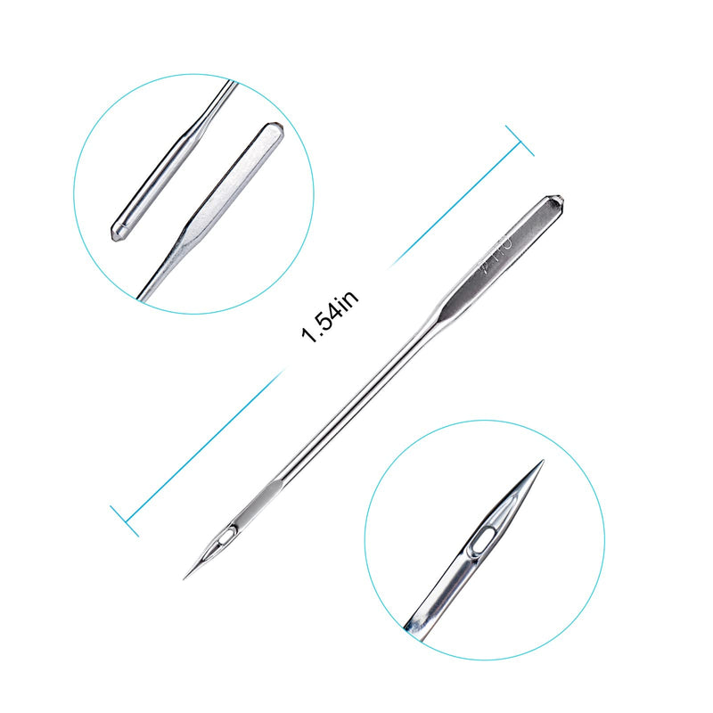 Sewing Machine Needles, 100 PCS Universal Sewing Machine Needle, for Singer, Brother, Janome, Varmax, Sizes HAX1 65/9, 75/11, 90/14, 100/16, 110/18 (100 PCS) - NewNest Australia