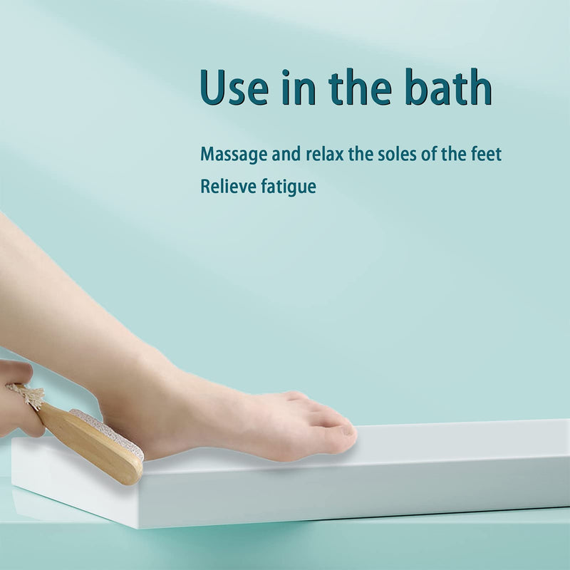 Foot Stone File - Foot File Callus Removal Pumice Stone Foot Pedicure Tool Wooden Pedicure Foot Washer With Handle Foot Pedicure Tool For Feet Hands And Body Scrub - NewNest Australia