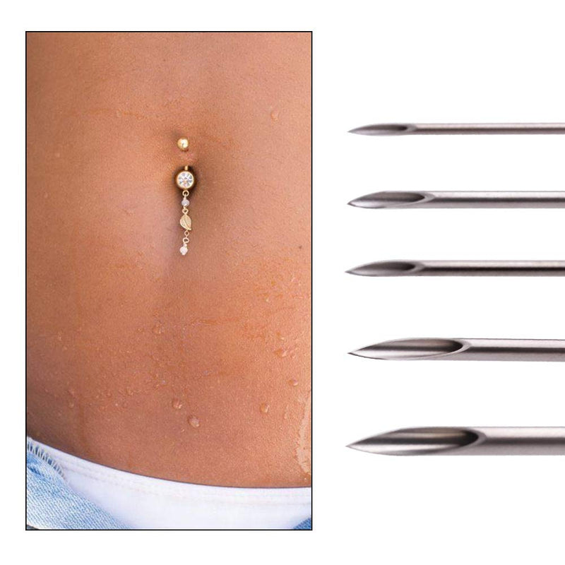 Ear Nose Piercing Needles - TC Mix body piercing needles 12g.14g.16g.18g.20g Individualized Package for Piercing Needle Supplies Piercing Kit (50 MIX) 50 Piece Assortment - NewNest Australia