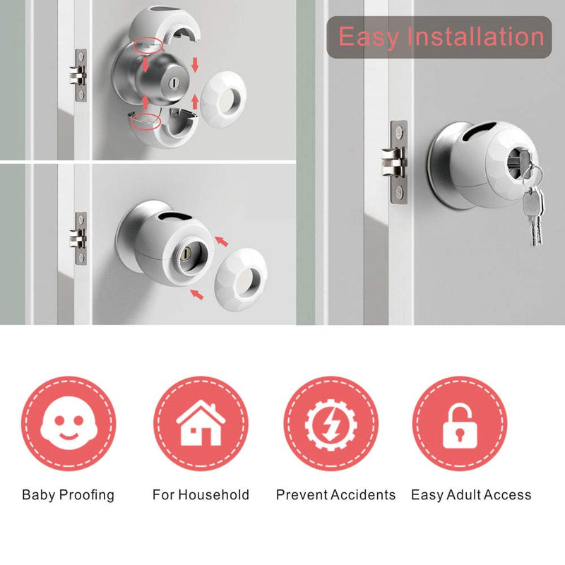 Childproof Door Knob Covers Babyproof (6 Pack) Child Door Locks Door Handle Baby Proofing Door Safety for Kids by AILUOQI - NewNest Australia