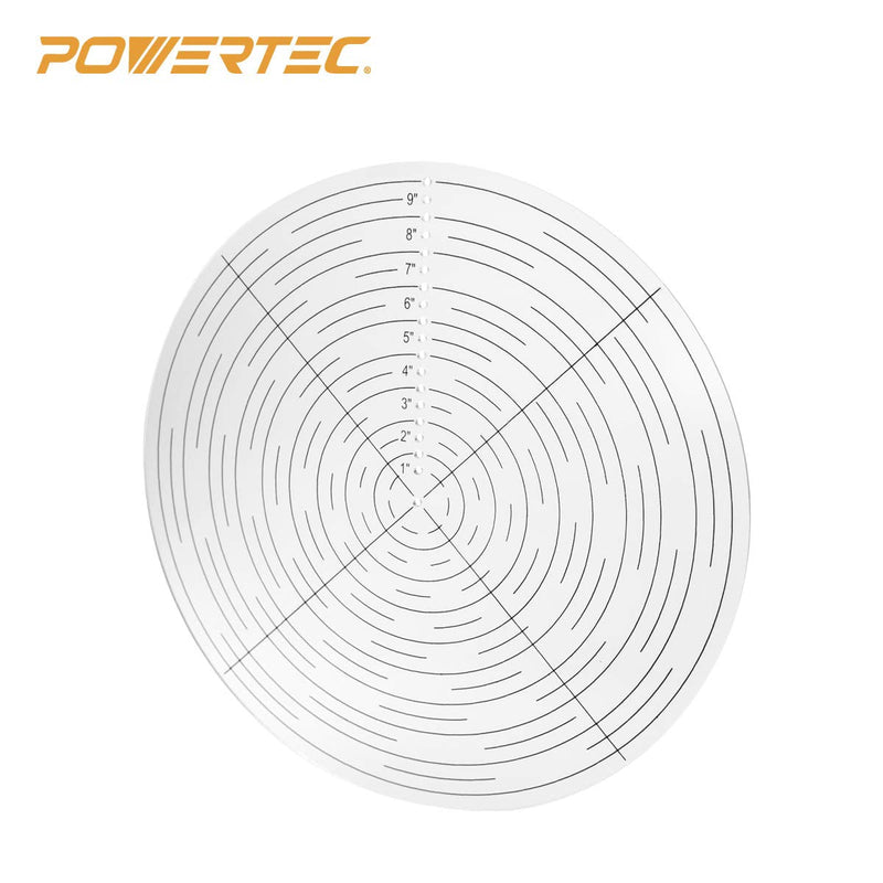 POWERTEC 71421 10" Round Center Finder Compass (Tool) for Wood Turning Lathe Work – Clear Acrylic - NewNest Australia
