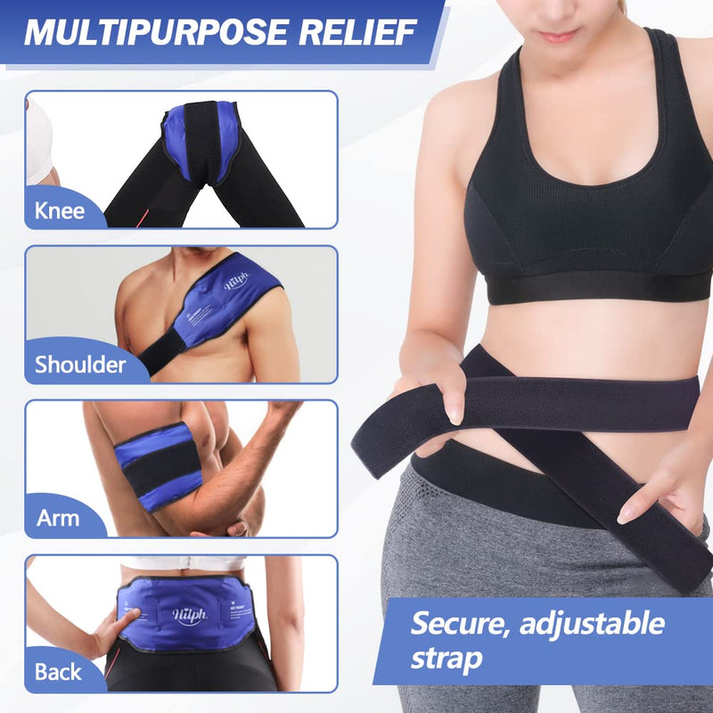Hilph Ice Pack for Back Pain Relief, Reusable Lower Back Ice Pack Hot Cold Therapy, Lumbar Ice Pack for Back Injuries, Sciatic Nerve, Herniated or Degenerative Disc, Coccyx, Tailbone Pain - NewNest Australia