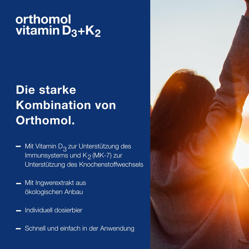 Orthomol Vitamin D3+K2 Spray - dietary supplement with vitamin D3, vitamin K2 and ginger extract - spray 20 ml - 130 sprays - NewNest Australia