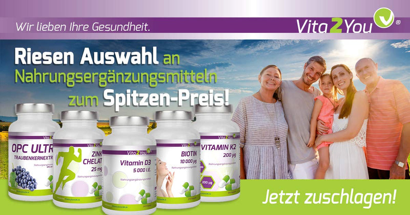 Vita2You Chromium Picolinate 200µg - 365 tablets - high dosage - annual pack - premium quality - NewNest Australia