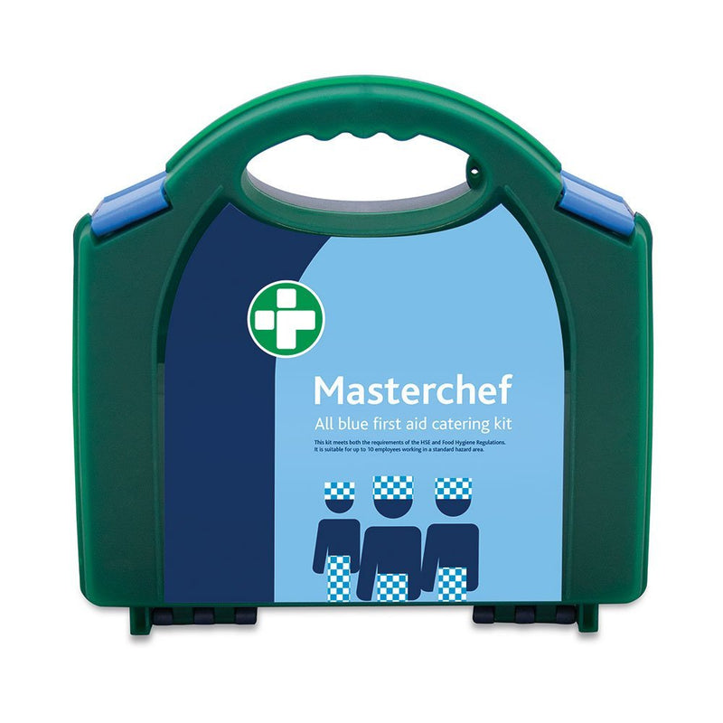 Reliance Medical - 10 Person HSE MasterChef All Blue First Aid Kit For Catering (for Ref 178), Containing Bandages, Plasters, Dressings And Wound Cleaning Wipes 1 Count (Pack of 1) - NewNest Australia