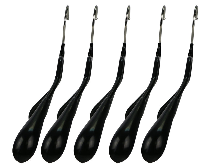 NewNest Australia - Mawa by Reston Lloyd BodyForm Series Non-Slip Space-Saving Clothes Hanger For Jackets, Suits & Coats, 16-1/2", Style 42/L, Set of 5, Black 