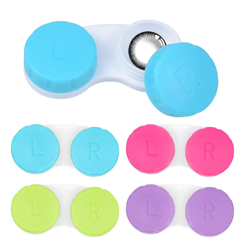 Jinlaili 20 piece contact lens container set, colorful contact lens case, lens container, contact lens container, glasses case, portable, travel contact lens case set for home and travel, 6 colors - NewNest Australia