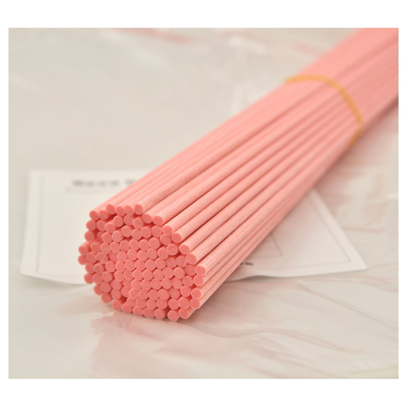 NewNest Australia - Ougual 100 Pieces Fiber Reed Diffuser Replacement Refill Sticks (8" x 3mm, Pink) 8" x 3mm 