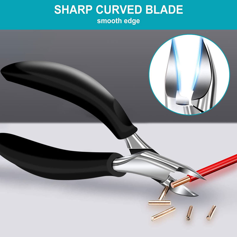 Toenail Clippers for Thick Nails, Toe Nail Clipper for Men Professional Ingrown Toenail Tool Cuticle Remover Nail Lift Nail Nippers for Chiropody with Easy Grip Handle -4pcs Set 4pc - NewNest Australia
