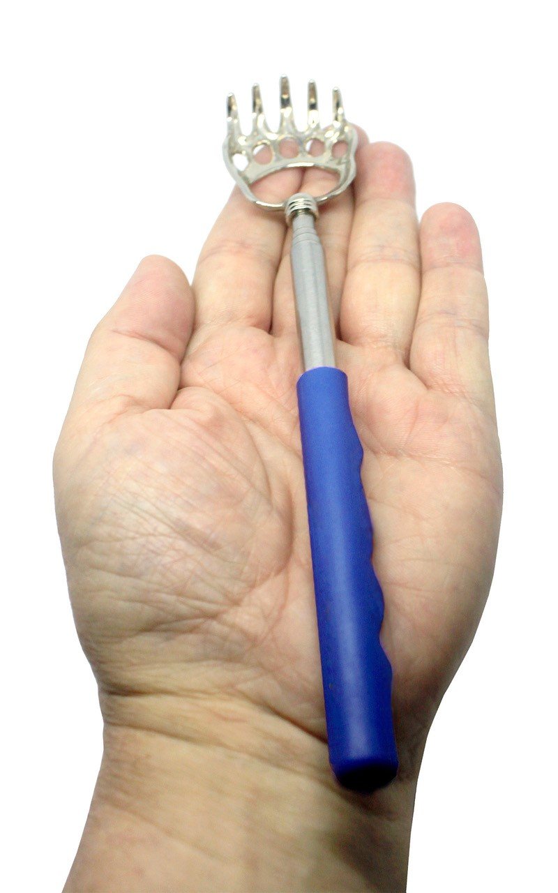 5 Pack Telescoping Back Scratcher - Extendable Telescope Back Scratchers - Bear Claw Metal Telescopic Backscratcher Eliminating Back Itching in Black, Blue, Green, Purple, Red Color - NewNest Australia