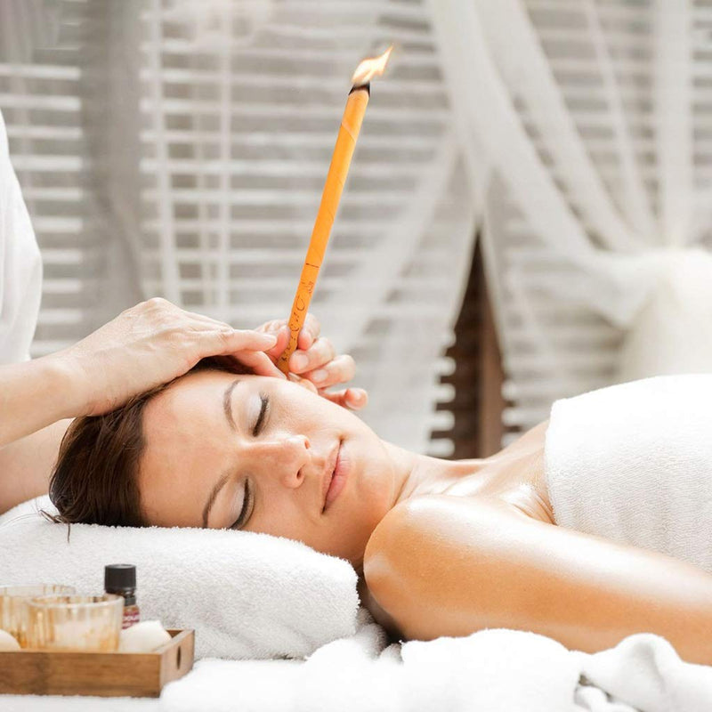 Ear Candles Set Of 100 Yellow Ear Candles Natural Tube Candles Beeswax Ear Candles Cones Organic Earwax Removal Blocked Ears Therapeutic Tinnitus Relief Sine Message Holistic Treatment - NewNest Australia