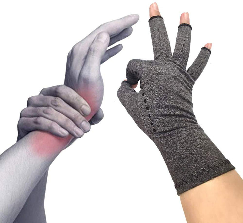 David Copper Compression Cotton Arthritis Gloves. Best Copper Infused Glove for Arthritis Hands, Arthritic Fingers, Carpal Tunnel, Computer Typing, Hand Support. Fingerless for Women and Men (Small) Small (1 Pair) - NewNest Australia