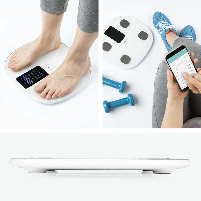 Nah-Vital Smart Body Analysis Scales, Digital Personal Scales, Body Fat Scales With App For 15 Body Data Such As Body Fat, Weight, Bmi, Muscle Mass And Bmr, Large Display, Up To 24 Profiles - NewNest Australia