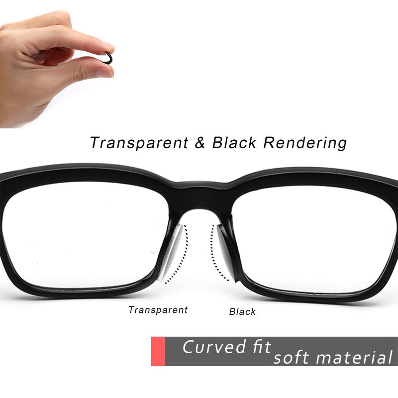 NEPAK 30 Pairs of Adhesive Nose Pads Glasses Pads & Non-Slip Silicone Glasses Pads for Glasses Sunglasses (1 mm, Transparent) Transparent - NewNest Australia