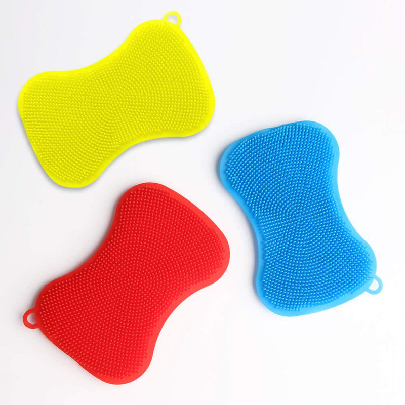Silicone Sponge Dish Washing Kitchen Scrubber - Magic Food-Grade Dishes Multipurpose Better Sponges Non Stick Cleaning Smart Kitchen Gadgets Brush Accessories - NewNest Australia