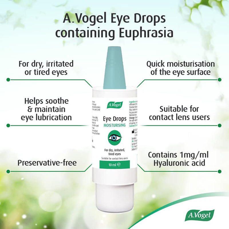 A.Vogel Moisturising Eye Drops 10ml | For Very Dry and Irritated Eyes | Contact Lens Friendly | Preservative Free | With Euphrasia & Hyaluronic Acid - NewNest Australia