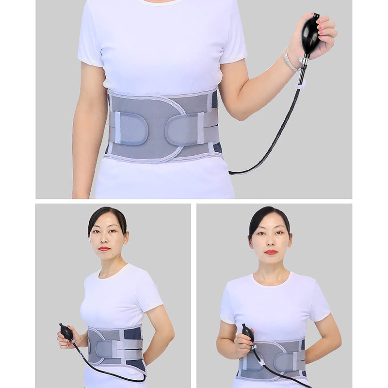 Inflatable Lumbar Support Pillow Washable Breathable Waist Support Wearable Pain Relief Portable for Office Computer Chair Car Seat Cushion Back Support for Sitting Traveling Camping Indoor Outdoor - NewNest Australia