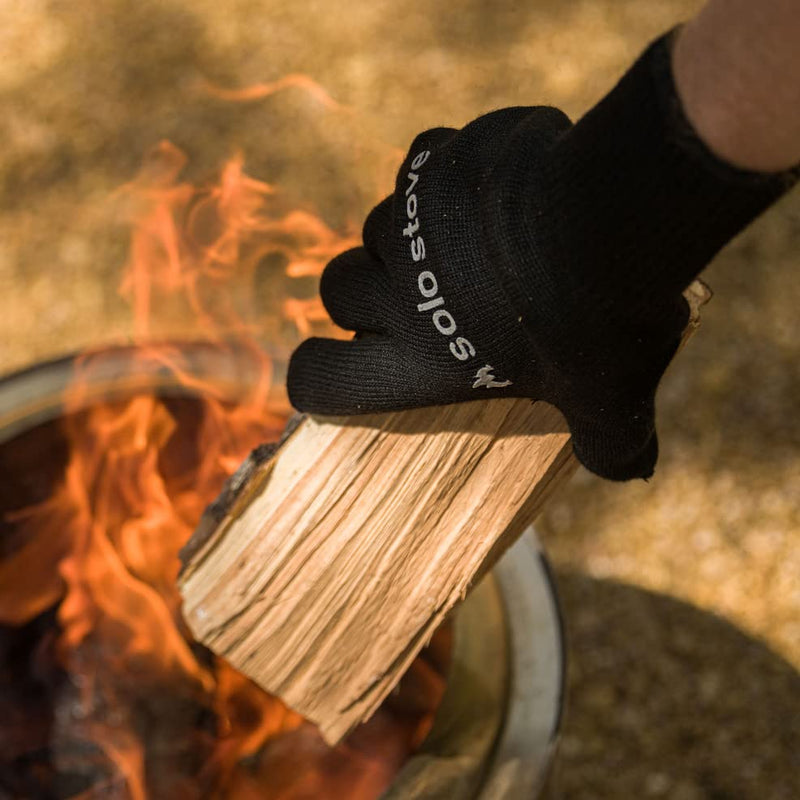 Solo Stove High Heat Gloves, Grill/BBQ Gloves, Oven Mitts, Heat-Resistant up to 450°F, Non-Slip, Black, One Size - NewNest Australia