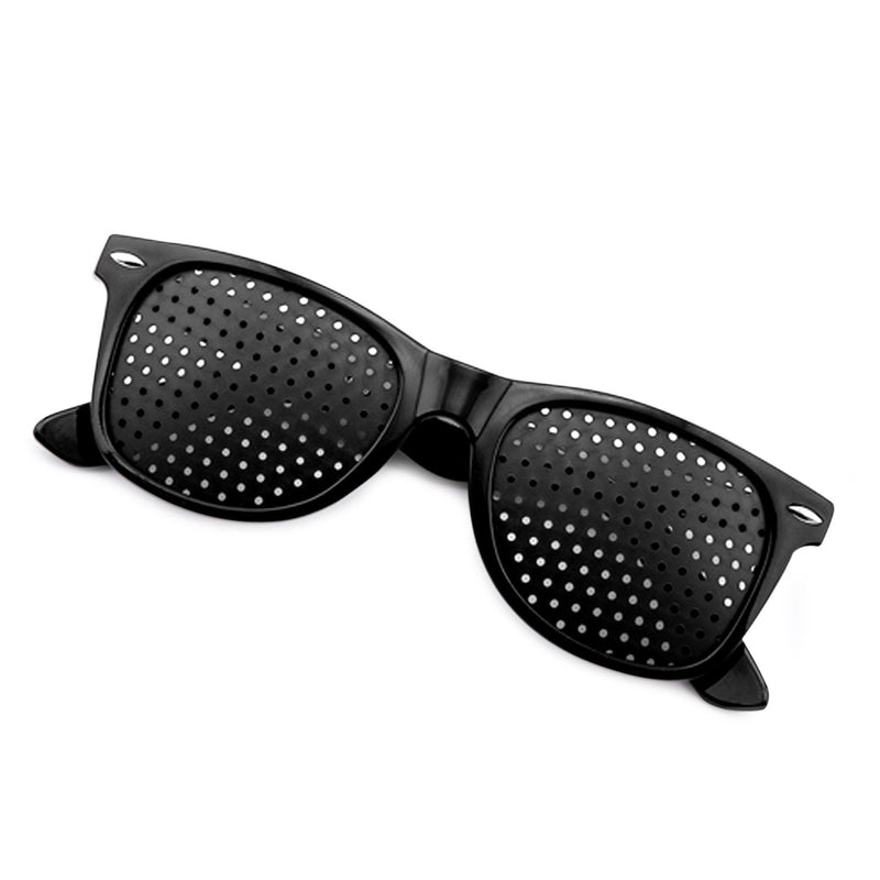 Grenhaven Black Pinhole Glasses for Eye Training Pinhole Glasses Oval Glasses - NewNest Australia