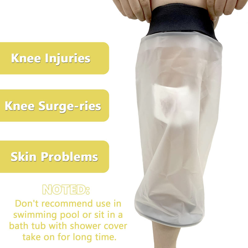Knee Pads Waterproof TPU Shower Bath Wrap and Cast Protector for Knee Waterproof Protection Against Broken Knee Wound and Burns 100% Reusable Black - NewNest Australia