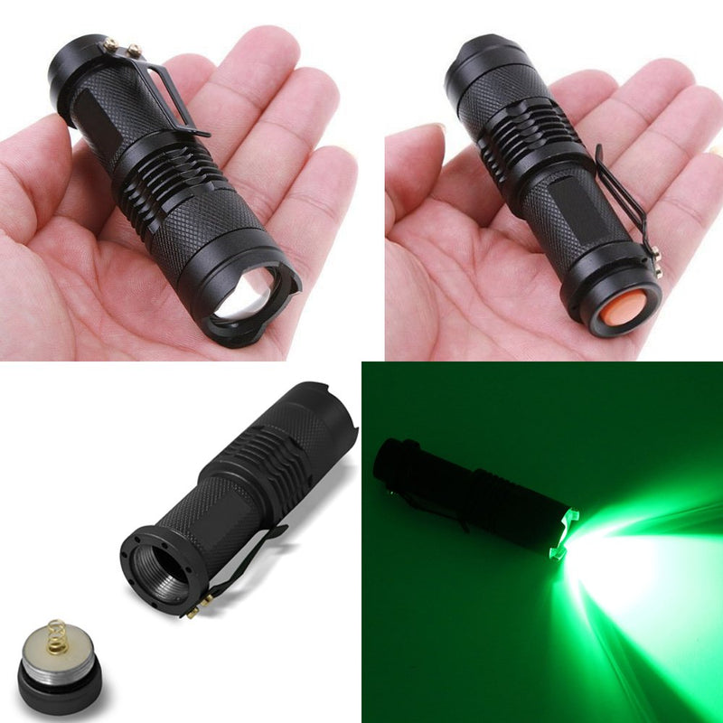 WAYLLSHINE Single Mode Green LED Flashlight, Hunting Light Mini Green Light Flashlight, 1 Mode Green Flashlight, Green Flashlight Torch for Hunting Night Observation - NewNest Australia