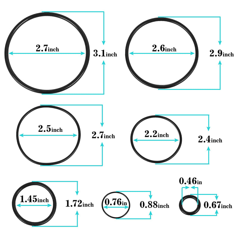Etotel R0358000 O-Ring Replacement Kit - Compatible for Zodiac Janay DE DEL DEV CL CV Series Cartridge Pool Filter and Spa Filters - NewNest Australia