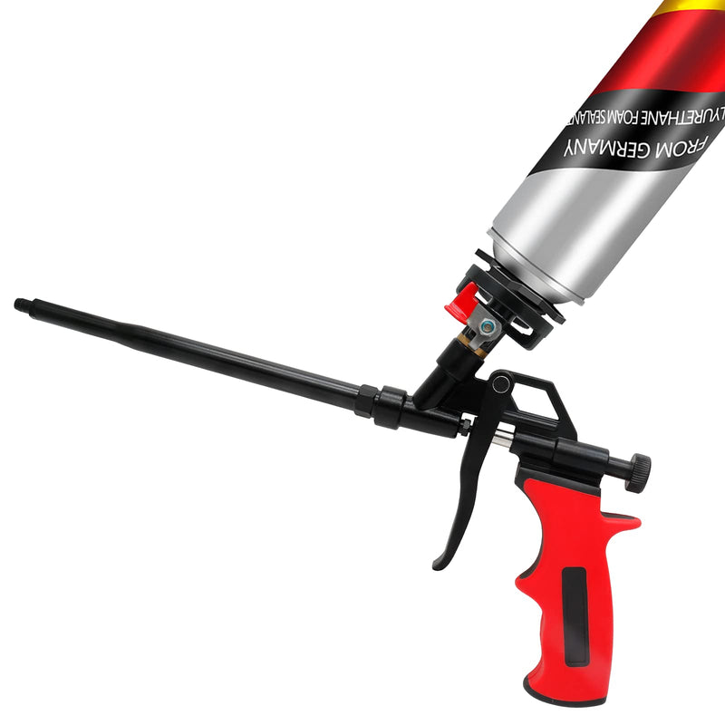 Qjaiune PU Spray Foam Gun Sealant Application Gun, Spray Insulation Expanding Foam Gun Applicator Covered with PTFE, Heavy Duty Dispensing Caulking Gun for Filling Sealing Windows Gap PTFE Coated Style - 1 Pack - NewNest Australia