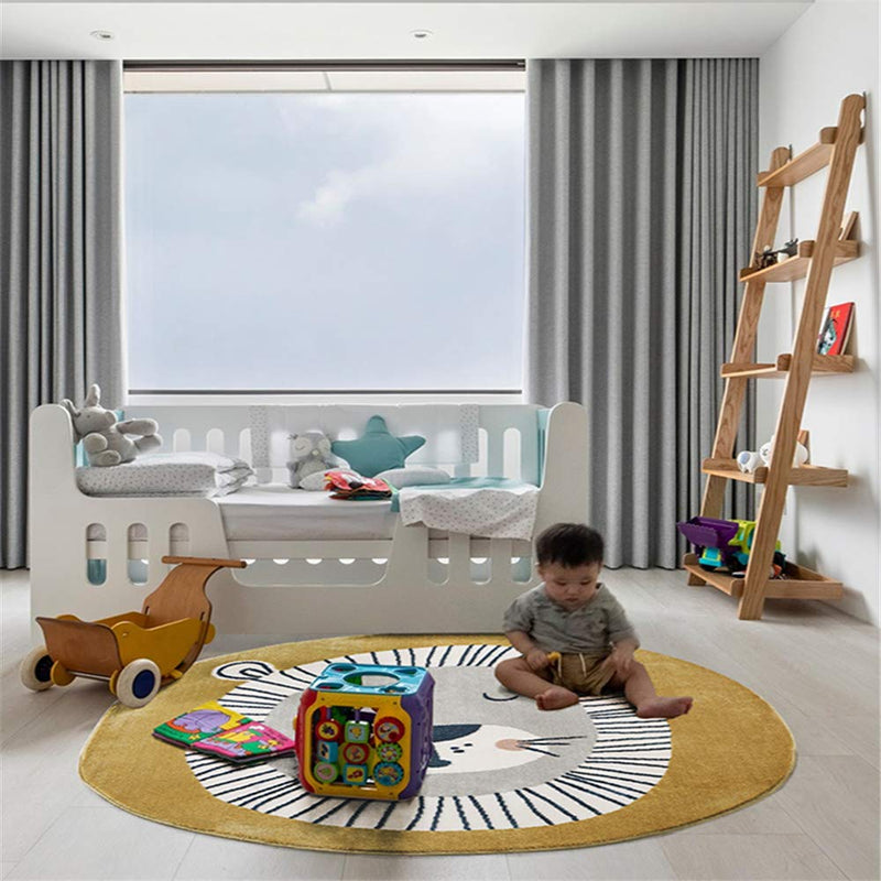 USTIDE Faux Wool Kids Play Mat, Thick Baby Crawling Area Rug, Infant Baby Room Decor 35.4'' Bedroom Rug Super Soft Anti-Slip Cartoon Animal Baby Floor Mat 35.4'' A - NewNest Australia