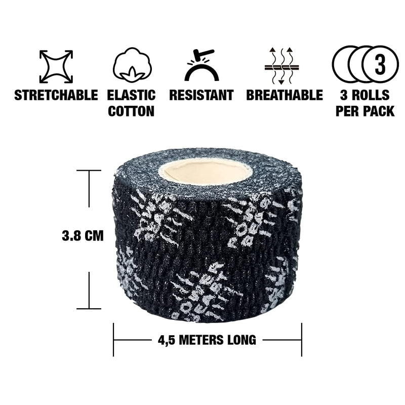 Power Beast 3 X Crossfit Tape, 3 Rolls Of Hook Grip Tape, Sports Tape, Protection For Thumb And Fingers, Elastic Cotton, Sweat-Proof And Breathable, For Weightlifting, Cross-Fit, Weightlifting. - NewNest Australia