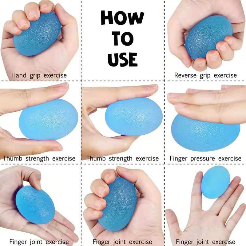 GaoBangM Gel Hand Balls, Hand Therapy Squeeze Exercise Stress Balls Finger Wrist for Arthritis Hand, Finger, Grip Strengthen and Stress Relief 3 Pcs - NewNest Australia