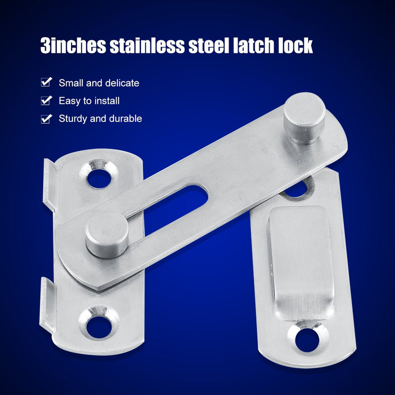 Hasp Latch Lock Sliding Door for Window Cabinet Fitting Room Accessorries,Stainless Steel - NewNest Australia