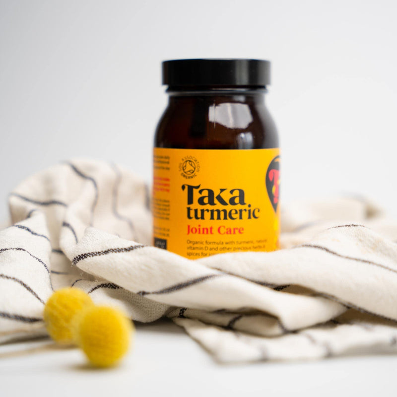 Taka Turmeric Organic Joint Care Supplement - Formulated for Joints, 90 Vegan Capsules Contain Natural Curcumin Content and Piperine for Extra Absorption, 100% Organic with Turmeric Ginger & Vitamin D - NewNest Australia