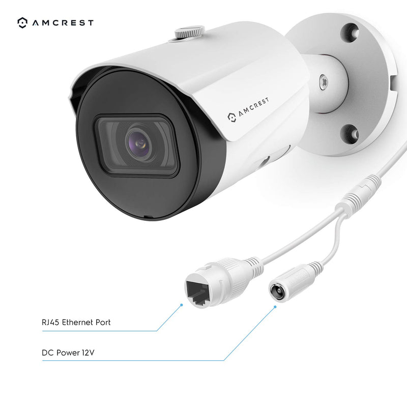 Amcrest UltraHD 5MP Outdoor POE Camera 2592 x 1944p Bullet IP Security Camera, Outdoor IP67 Waterproof, 103° Viewing Angle, 2.8mm Lens, 98.4ft Night Vision, 5-Megapixel, IP5M-B1186EW-28MM (White) White - NewNest Australia