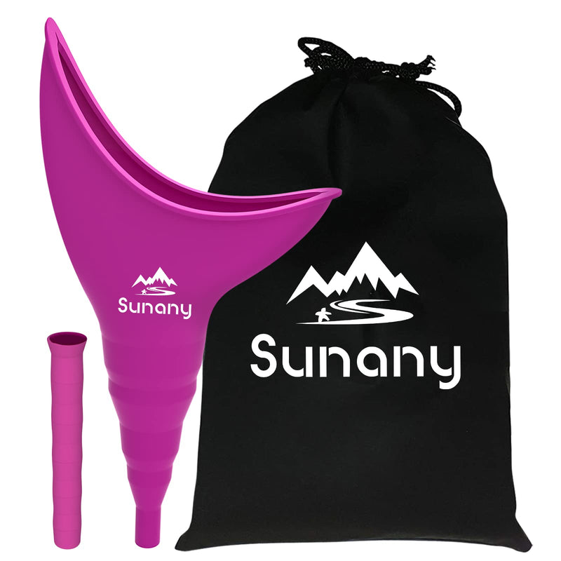 Female Urination Device,Reusable Silicone Female Urinal Foolproof Women Pee Funnel Allows Women to Pee Standing Up,Women's Urinal with Drawstring Bags is The Perfect Companion for Travel and Outdoor fuchsia - NewNest Australia