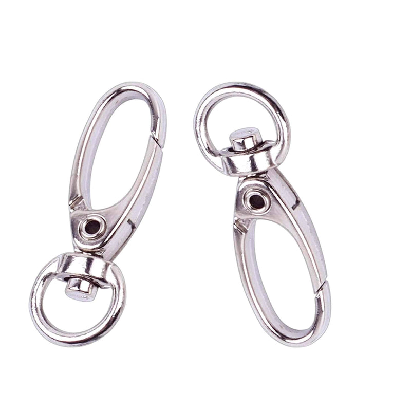 BronaGrand Pack of 50 D Swivel Trigger Clips Hooks Metal Key Ring Lobster Clasps Silver - NewNest Australia