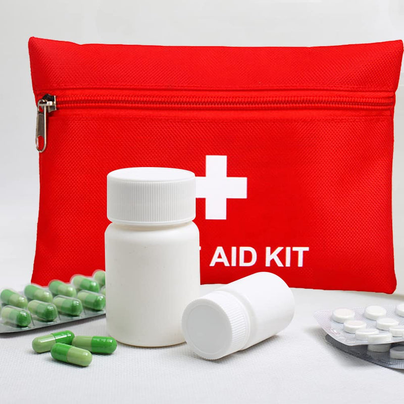 Pack Of 6 Medicine Bag Mini First Aid Bag Empty Medical Emergency Bag Empty Waterproof Medicine Storage Bag Portable Medicine Bag For Home, Office, Travel, Hiking, Camping Red - NewNest Australia