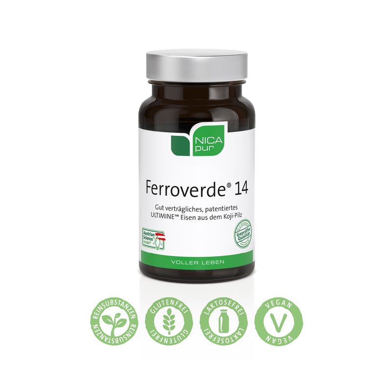 NICApur Ferroverde 14 + natural vitamin C - vegan, made in Austria - NewNest Australia