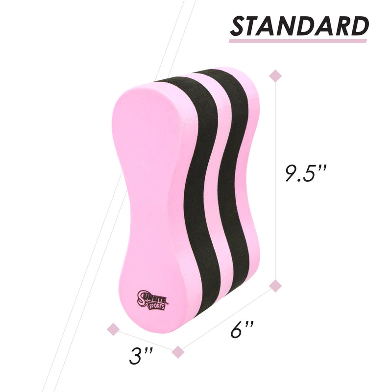 Sunlite Sports EVA 5-Layer Pull Buoy Leg Float - Pool Training Aid, Legs and Hips Support for Adults, Kids, and Beginners, for Swimming Stroke Standard Pink/Black - NewNest Australia