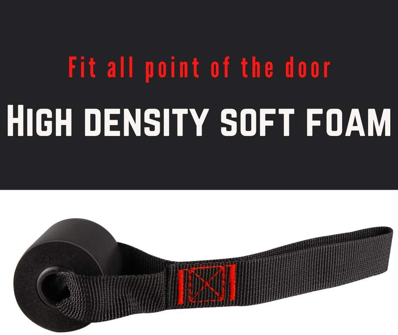 Slim Panda Heavy Duty Door Anchor for Resistance Bands - Door Strap Attachment Perfect for Workout Bands, Pull Up Bands, Strength Training Ergonomic Anti-Slip Heavy Gauge Welded Rings Strong Nylon Webbing 2 Pack - NewNest Australia