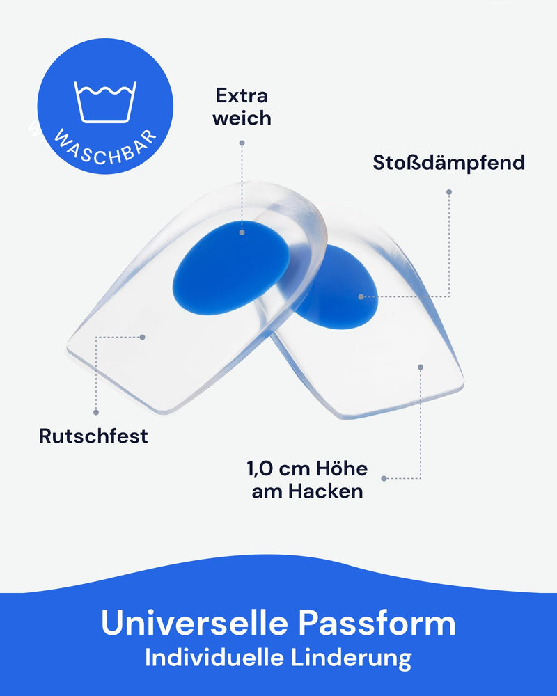 YogaMedic heel pads for shoes, heel spurs, Achilles tendon, plantar fasciitis, heel insoles, gel cushions for comfort, shoe heel cushions, orthopedic gel insoles, 4x medium-soft 40-45 - NewNest Australia