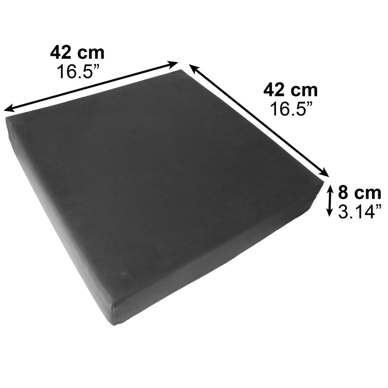PEPE - Wheelchair Cushions for Pressure Relief (16.5" x 16.5" x 3.14"), Pressure Cushions for Bottoms, Waterproof Pressure Cushion for Wheelchair, Black Cushion, Viscoelastic Foam - Made in Europe - NewNest Australia
