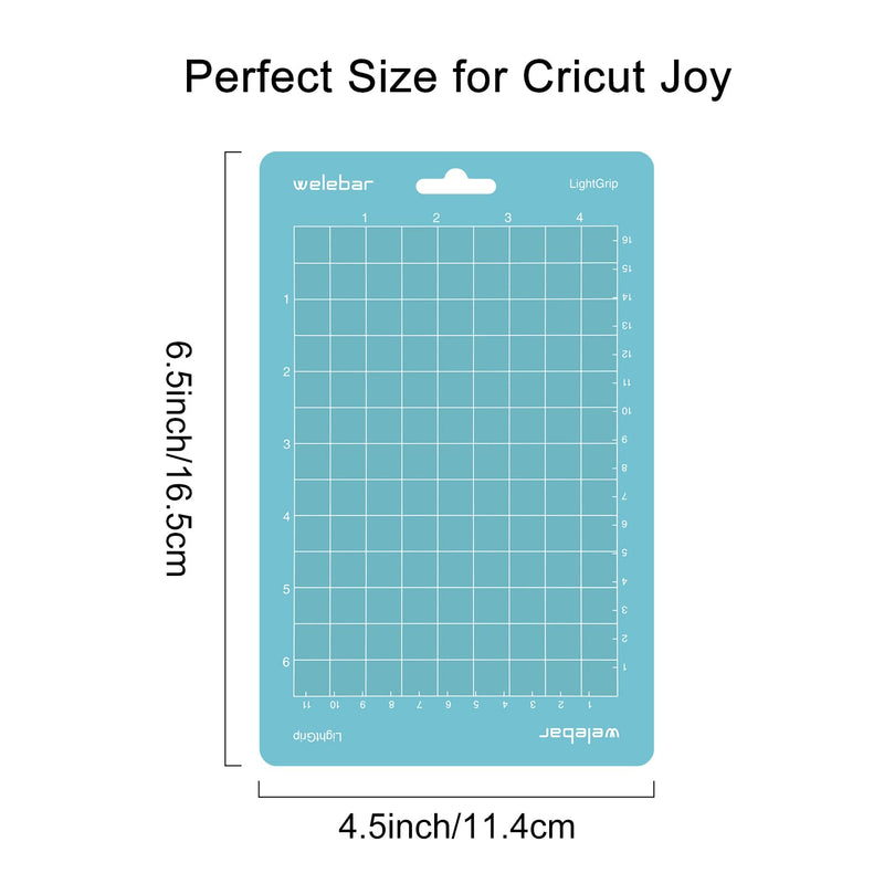 Welebar Variety Cutting Mat for Cricut Joy Machine, 3 Pack 4.5”x6.5” (StandardGrip/LightGrip/StrongGrip), Cutting Mat for Cricut Joy Accessories 4.5''x6.5"-Variety Grip Blue Green Purple, 3 Mats - NewNest Australia